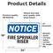 Signmission Fire Sprinkler Riser OSHA Notice Sign, Vinyl Decal, 24in W x 18in L, 2PK OS-2PACK-NS-D-1824-L-12683 - alternate 2